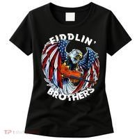 USA Eagle Fiddlin Brothers Violin Music Rock Patriot Flight Women's T-Shirt thumb 0