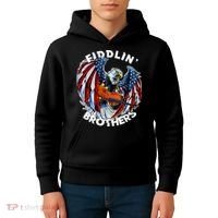 USA Eagle Fiddlin Brothers Violin Music Rock Patriot Flight Kids Hoodie thumb 4