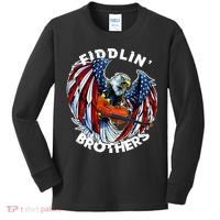 USA Eagle Fiddlin Brothers Violin Music Rock Patriot Flight Kids Long Sleeve Shirt thumb 0
