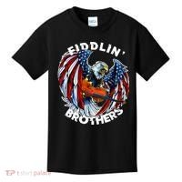 USA Eagle Fiddlin Brothers Violin Music Rock Patriot Flight Kids T-Shirt thumb 0