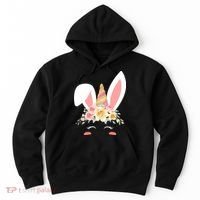 Unicorn Easter Floral Bunny Hoodie thumb 0