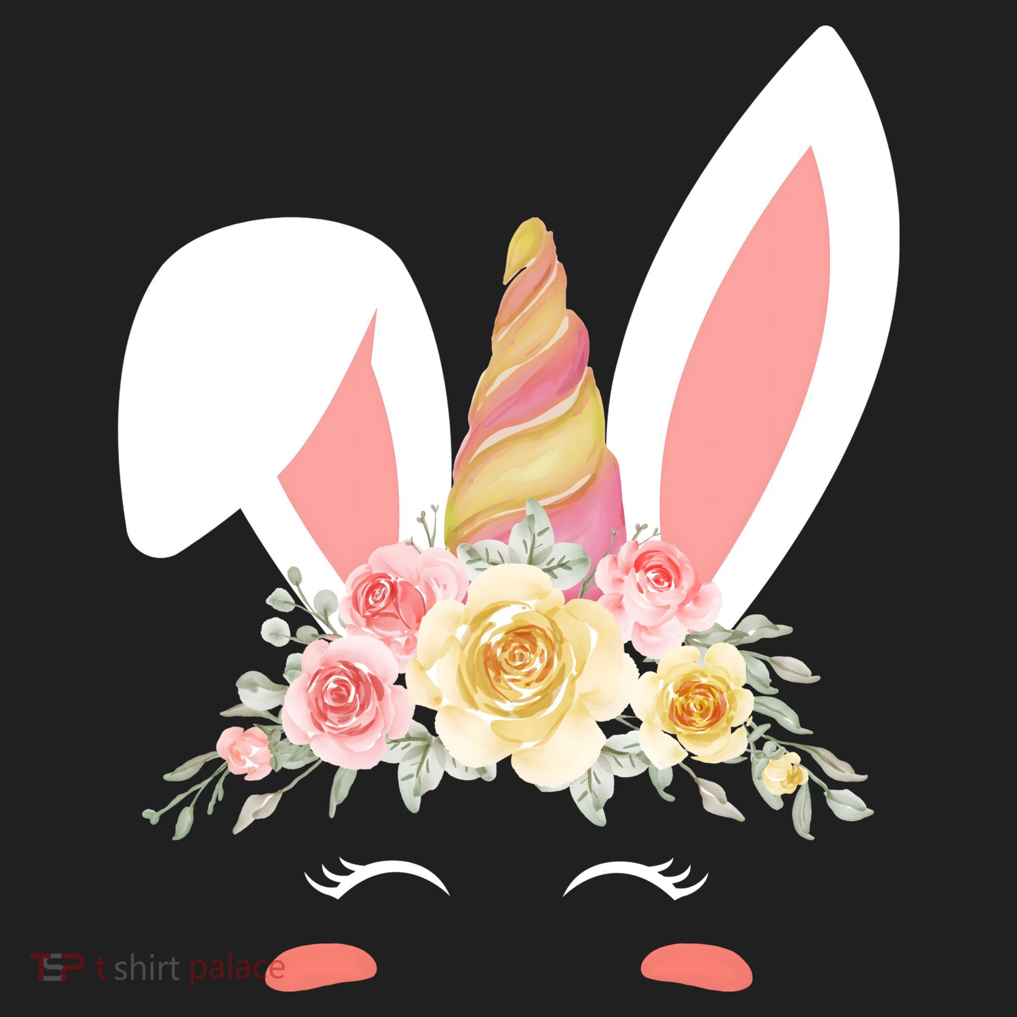 Unicorn Easter Floral Bunny Tumbler
