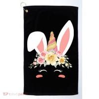 Unicorn Easter Floral Bunny Golf Towel thumb 0