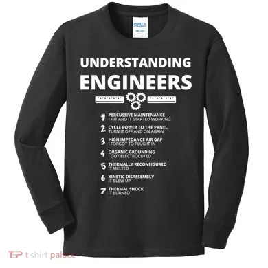 Understanding Engineers Funny Sarcastic Engineering Gift TShirt Kids Long Sleeve Shirt