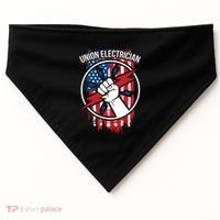Union Electrician Gift For American Electricians USA-Made Doggie Bandana thumb 0