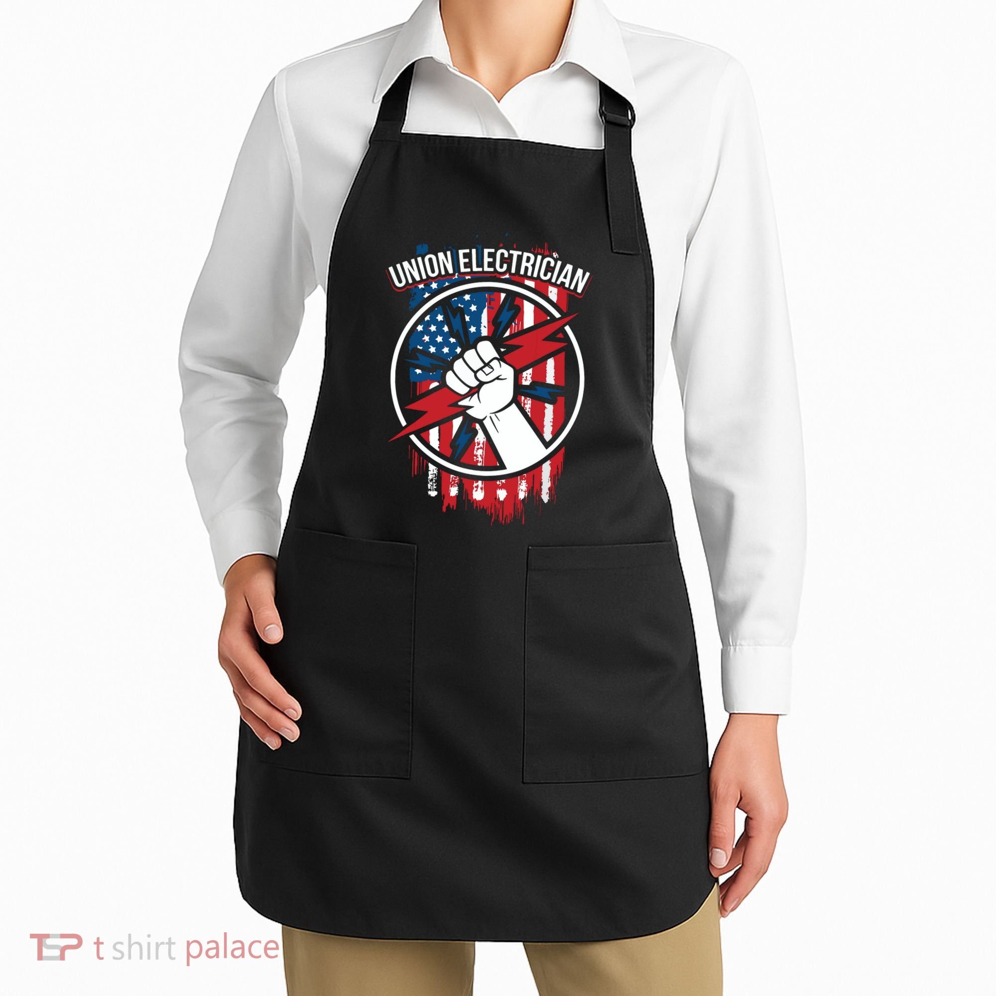Union Electrician Gift For American Electricians Apron