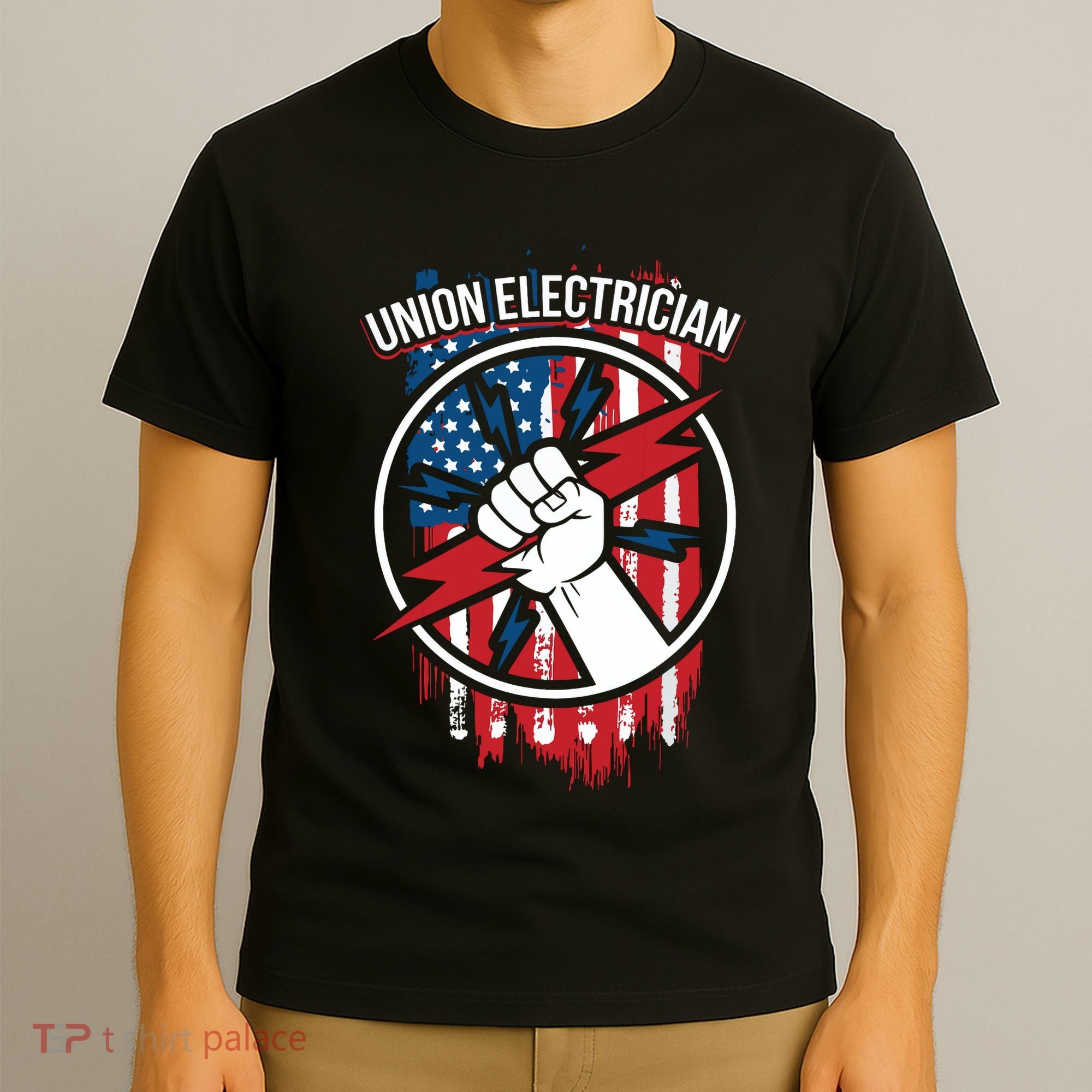 Union Electrician Gift For American Electricians T-Shirt