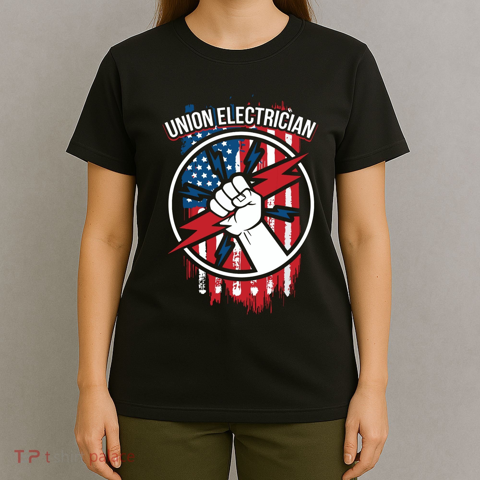 Union Electrician Gift For American Electricians T-Shirt