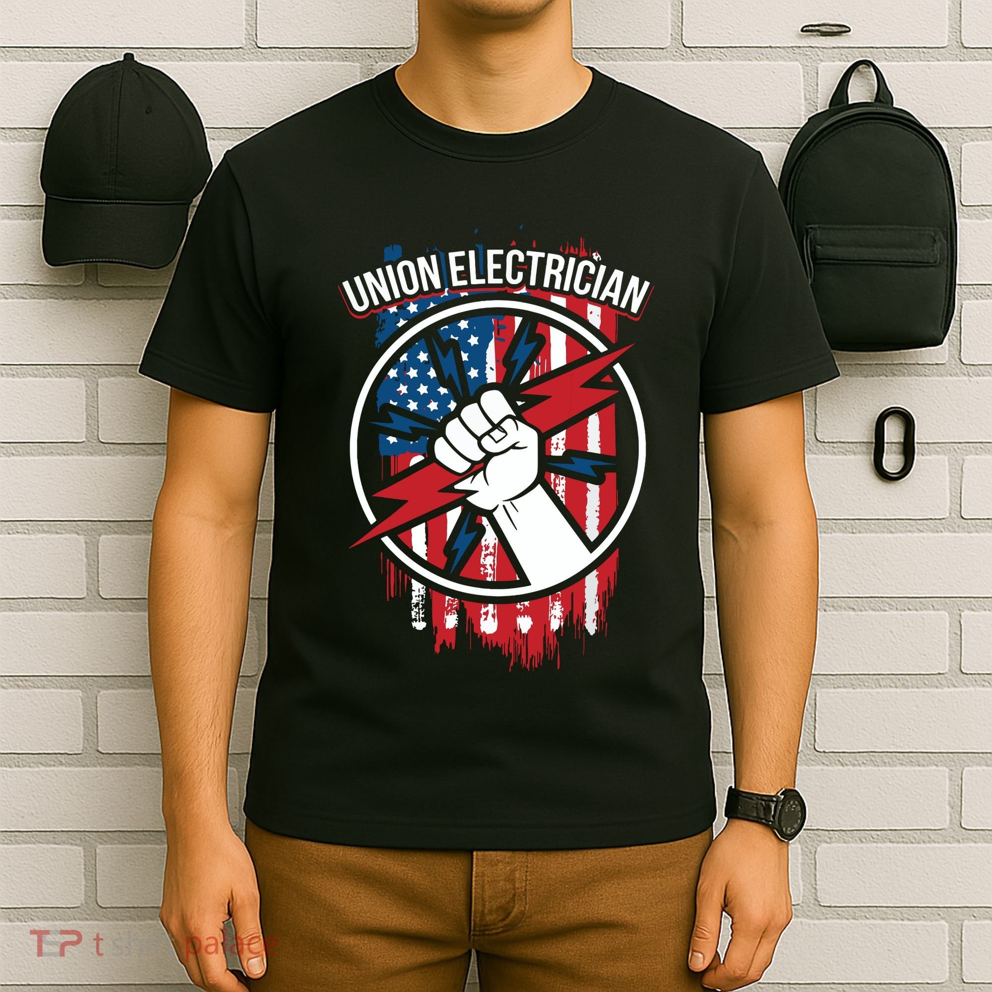 Union Electrician Gift For American Electricians T-Shirt