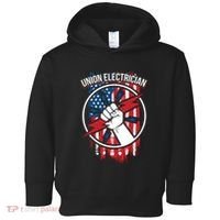 Union Electrician Gift For American Electricians Toddler Hoodie thumb 0