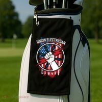 Union Electrician Gift For American Electricians Golf Towel thumb 2