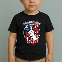 Union Electrician Gift For American Electricians Toddler T-Shirt thumb 2