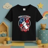 Union Electrician Gift For American Electricians Toddler T-Shirt thumb 3
