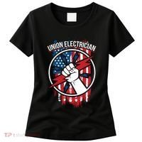 Union Electrician Gift For American Electricians Women's T-Shirt thumb 0