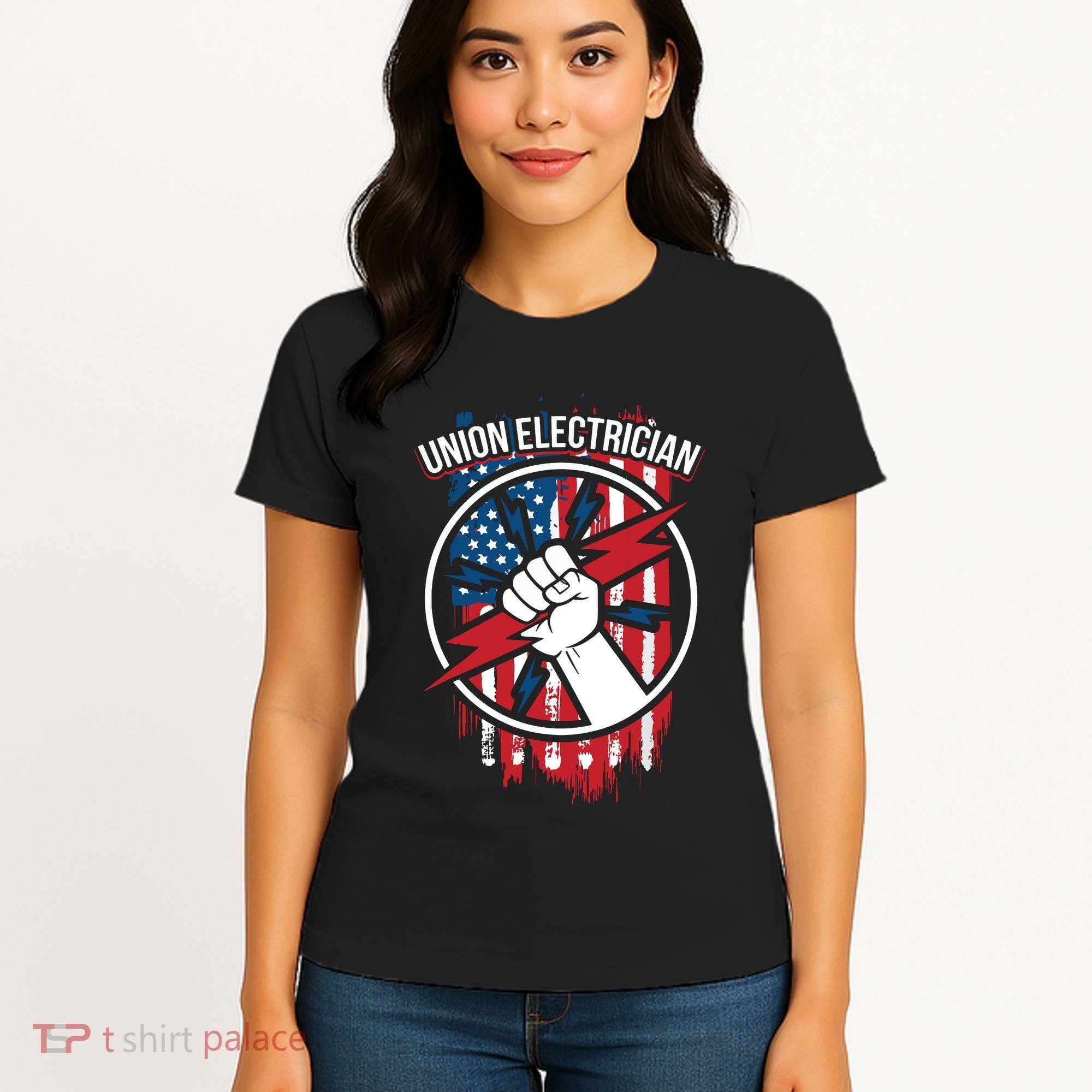Union Electrician Gift For American Electricians Women's T-Shirt