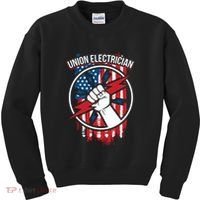 Union Electrician Gift For American Electricians Kids Sweatshirt thumb 0