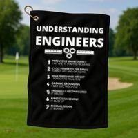 Understanding Engineers Gift Funny Sarcastic Engineering Gift Golf Towel thumb 1