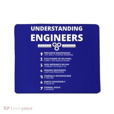 Understanding Engineers Gift Funny Sarcastic Engineering Gift Mousepad