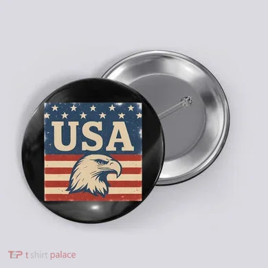 USA Eagle Graphic Button