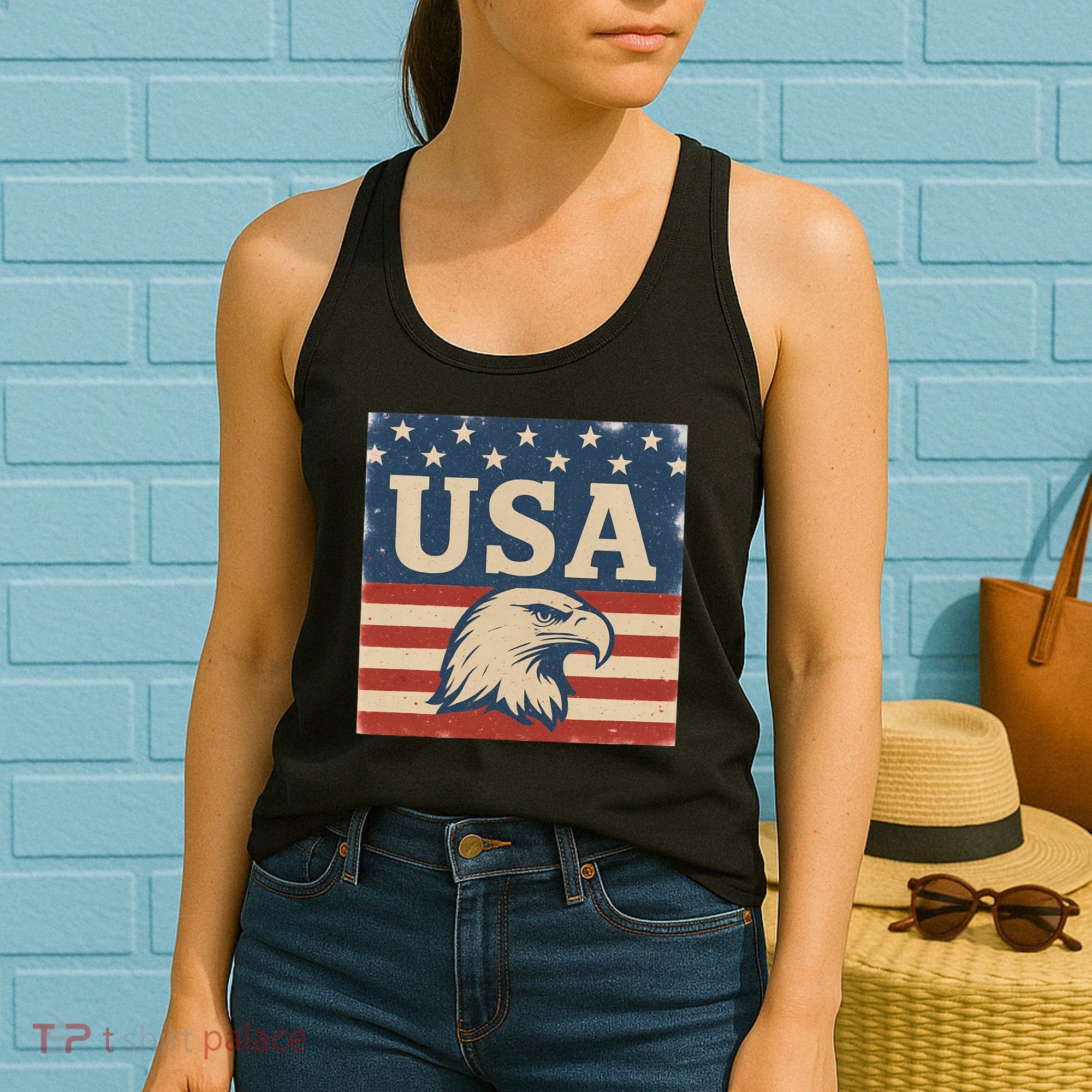 USA Eagle Graphic Women's Tank Top