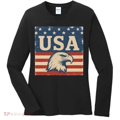 USA Eagle Graphic Women's Long Sleeve Shirt