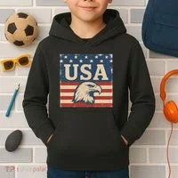 USA Eagle Graphic Kids Hoodie thumb 2
