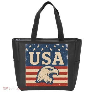 USA Eagle Graphic Tote Bag