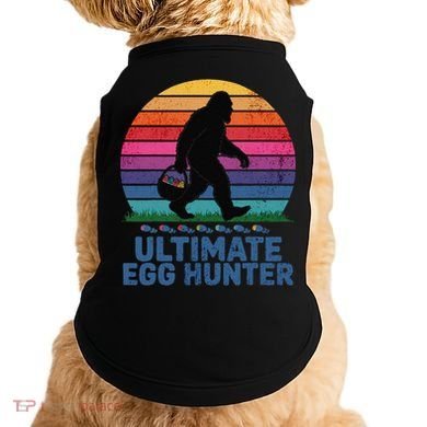 Ultimate Egg Hunter  Retro Bigfoot Easter Doggie Tank