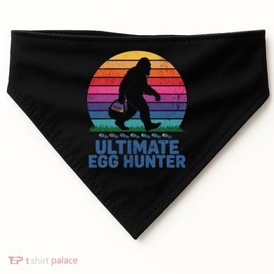Ultimate Egg Hunter  Retro Bigfoot Easter USA-Made Doggie Bandana