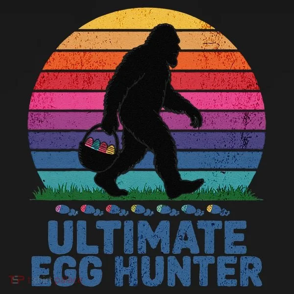 Ultimate Egg Hunter  Retro Bigfoot Easter Backpack