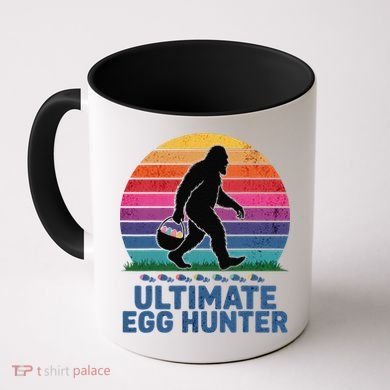 Ultimate Egg Hunter  Retro Bigfoot Easter Coffee Mug