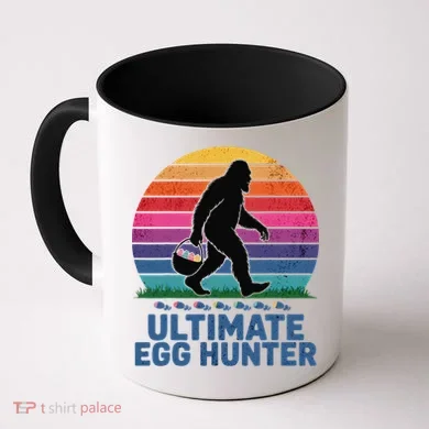 Ultimate Egg Hunter  Retro Bigfoot Easter Coffee Mug