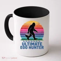 Ultimate Egg Hunter  Retro Bigfoot Easter Coffee Mug thumb 0