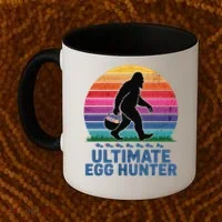 Ultimate Egg Hunter  Retro Bigfoot Easter Coffee Mug thumb 2
