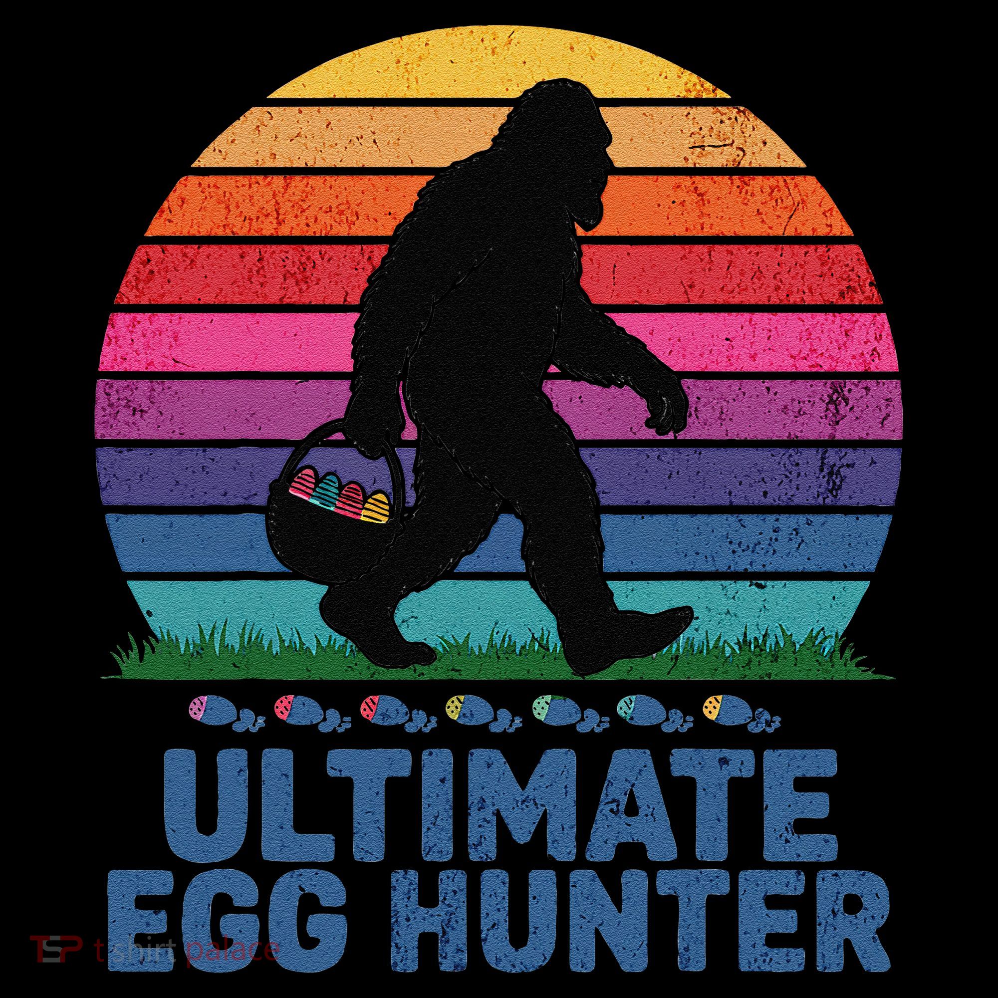 Ultimate Egg Hunter  Retro Bigfoot Easter Coaster