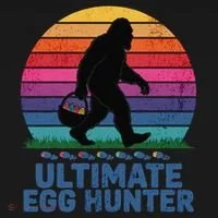 Ultimate Egg Hunter  Retro Bigfoot Easter Coaster thumb 2