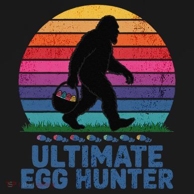 Ultimate Egg Hunter  Retro Bigfoot Easter Women's Perfect Tri Tunic Long Sleeve Shirt