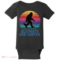 Ultimate Egg Hunter  Retro Bigfoot Easter Baby Bodysuit thumb 0