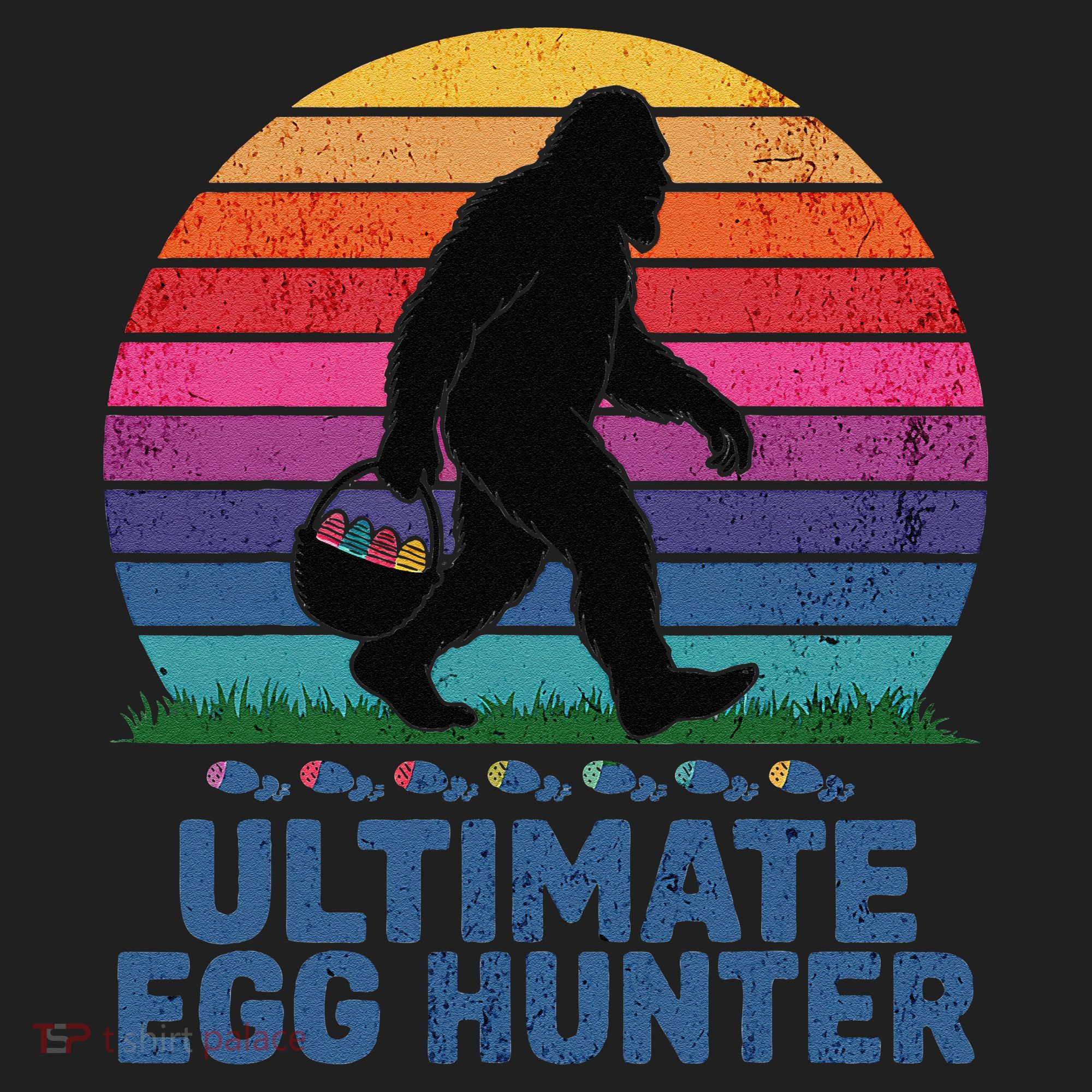 Ultimate Egg Hunter  Retro Bigfoot Easter Hat