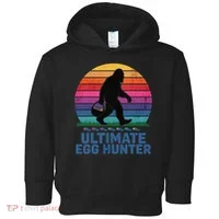 Ultimate Egg Hunter  Retro Bigfoot Easter Toddler Hoodie thumb 0