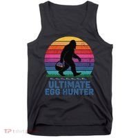 Ultimate Egg Hunter  Retro Bigfoot Easter Tank Top thumb 0