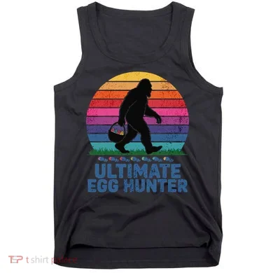 Ultimate Egg Hunter  Retro Bigfoot Easter Tank Top