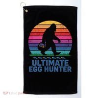 Ultimate Egg Hunter  Retro Bigfoot Easter Golf Towel thumb 0