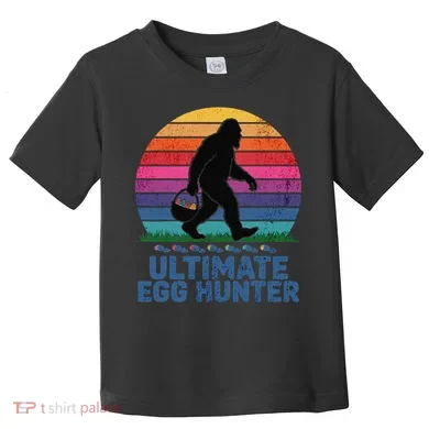 Ultimate Egg Hunter Retro Bigfoot Easter Toddler T-Shirt