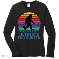 Ultimate Egg Hunter  Retro Bigfoot Easter Women's Long Sleeve Shirt thumb 0
