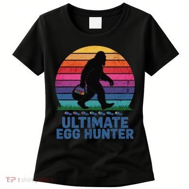 Ultimate Egg Hunter  Retro Bigfoot Easter Women's T-Shirt