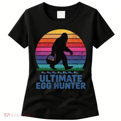Ultimate Egg Hunter  Retro Bigfoot Easter Women's T-Shirt