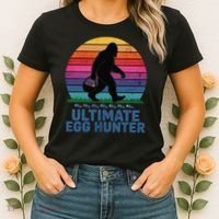 Ultimate Egg Hunter  Retro Bigfoot Easter Women's T-Shirt thumb 2
