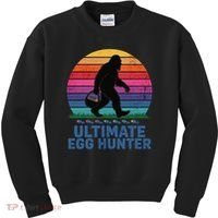 Ultimate Egg Hunter  Retro Bigfoot Easter Kids Sweatshirt thumb 0