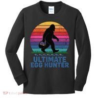 Ultimate Egg Hunter  Retro Bigfoot Easter Kids Long Sleeve Shirt thumb 0